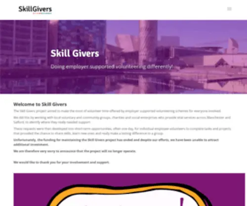 Skillgivers.org.uk(Skill Givers) Screenshot