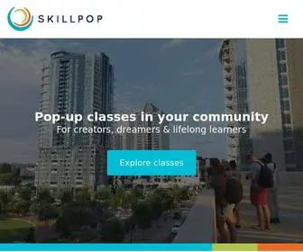 Skillpop.com(SkillPop is a community) Screenshot