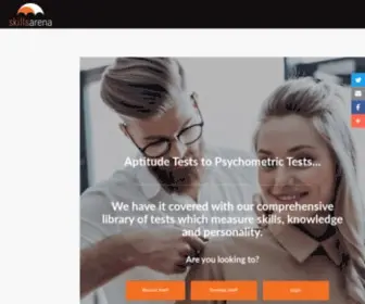 Skillsarena.com(Aptitude Tests to Psychometric Tests I Employment Tests I Skillsarena) Screenshot
