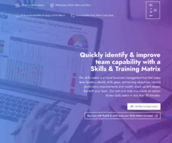 Skillsmatrixtemplate.com(The advanced Excel skills & training matrix) Screenshot