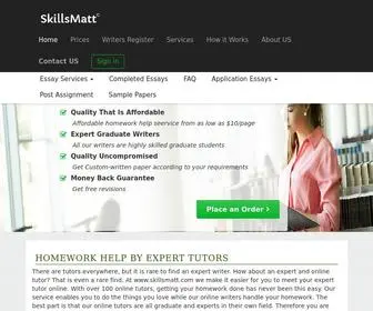 Skillsmatt.com(Homework help Service by expert tutors) Screenshot
