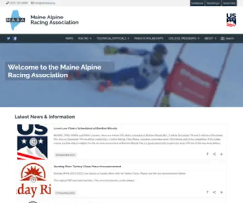 Skimara.org(Maine Alpine Racing Association) Screenshot