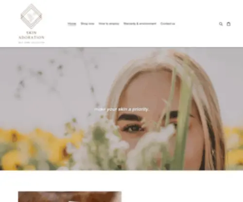 Skinadoration.com(Create an Ecommerce Website and Sell Online) Screenshot