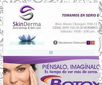 Skinderma.com.mx(Dermatología y Cuidado de la Piel) Screenshot