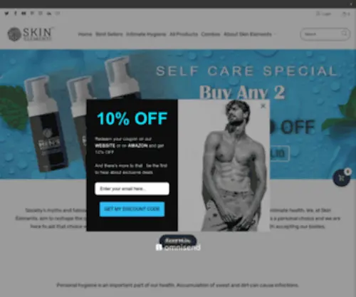 Skinelements.com(Buy Best Personal Hygiene Products & Intimate Wash Online) Screenshot