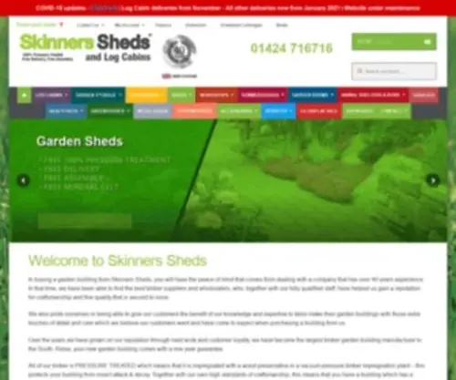 Skinners-Sheds.com(Sheds, Garden Rooms and Log Cabins) Screenshot