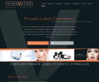 Skinovators.com(Private Label Cosmetics and Skin Care Germany) Screenshot