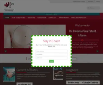 Skinpatientalliance.ca(CSPA) Screenshot