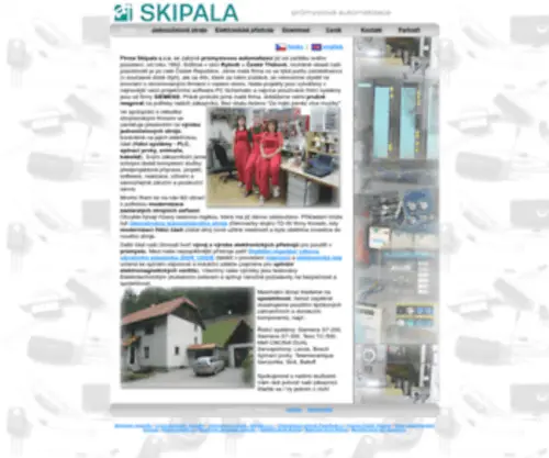 Skipala.cz(Firma Skipala s.r.o. průmyslová automatizace) Screenshot