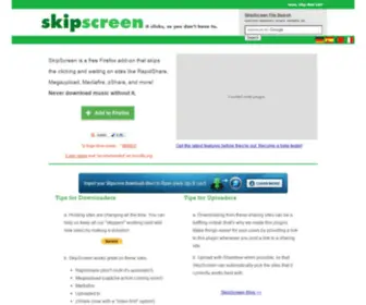 Skipscreen.com(A Megaupload) Screenshot