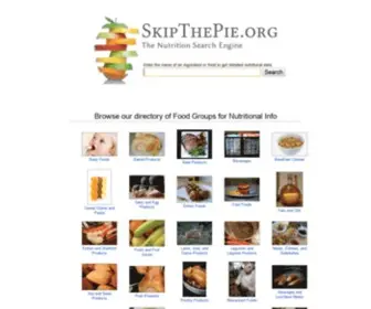 Skipthepie.org(The Nutrition Search Engine) Screenshot