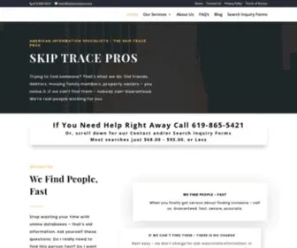 Skiptracepros.com(American Information Specialists) Screenshot