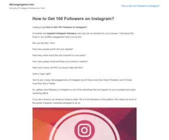 Skirangergame.com(Just More OF Instagram Followers And Tricks) Screenshot