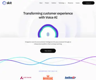 Skit.ai(Augmented Voice Intelligence for Contact Centers) Screenshot