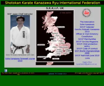 Skkif.co.uk(Shotokan Karate Kanazawa International Federation) Screenshot