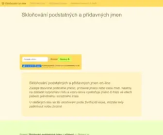 Sklonuj.cz(Skloňování on) Screenshot