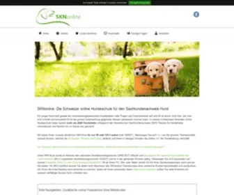 Sknonline.ch(Sachkundenachweis Hund online) Screenshot