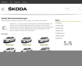 Skodatech.de(Skoda Betriebsanleitungen und Broschuren) Screenshot