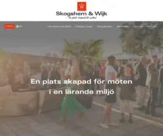 Skogshem-Wijk.com(Konferensanläggning & Kursgård) Screenshot