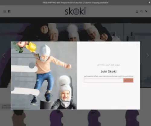 Skokico.com(Luxury Fashion Children's Winter Balaclavas) Screenshot