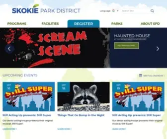 Skokieparks.org(Programs, Parks and Facilities) Screenshot