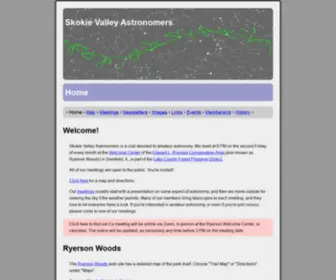 Skokievalleyastronomers.org(Skokie Valley Astronomers) Screenshot