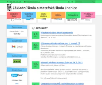 Skolalhenice.cz(Základní škola a Mateřská škola Lhenice) Screenshot