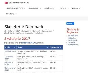 Skoleferie-DK.dk(Skoleferie Danmark) Screenshot