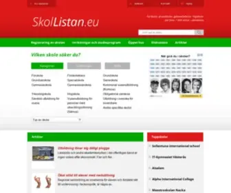 Skollistan.eu(Skollistan i Sverige) Screenshot