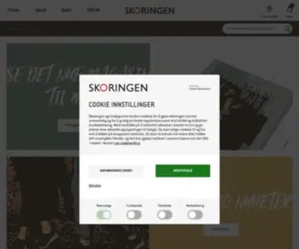 Skoringen.no(Nettbutikk med stort utvalg av sko og annet fottøy) Screenshot