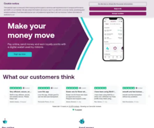 Skrill.com(Online Wallet for Money Transfers & Online Payments) Screenshot