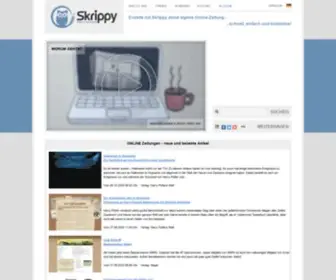 Skrippy.com(Online-Zeitung kostenlos erstellen und veröffentlichen) Screenshot