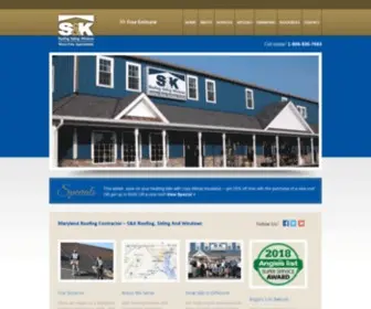 Skroofing.com(Maryland roofing contractor) Screenshot