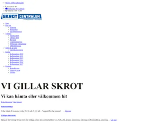 Skrotcentralen.se(Boka hämtning eller lämna här) Screenshot