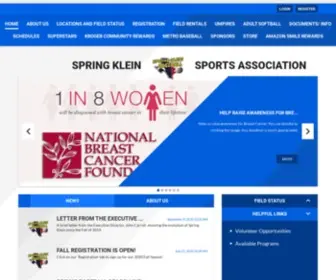 Sksa.com(Spring-Klein Sports Association) Screenshot