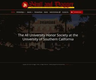 Skullanddagger.org(The All University Honor Society at the University of Southern California) Screenshot