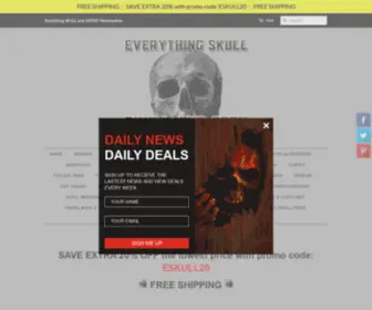 Skullmerchandise.com(Everything Skull Clothing Merchandise and Accessories) Screenshot