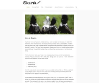 Skunk.com(A Helpful Guide About Skunks) Screenshot