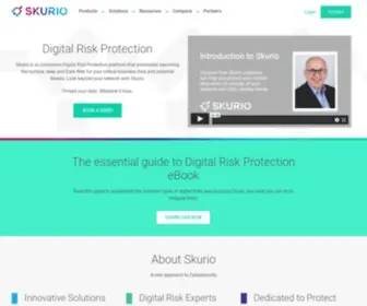 Skurio.com(Digital Risk Protection & Cyber Threat Intelligence) Screenshot