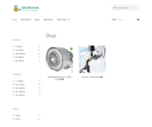 SKvtechnik.com(Seitenkanalverdichter deutscher und italienischer Hersteller) Screenshot