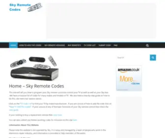 SKY-Remote-Codes.co.uk(Sky Remote Codes) Screenshot