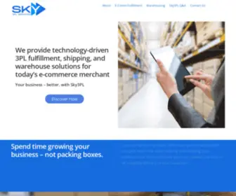 SKY3PL.com(Technology Driven Fulfillment Services) Screenshot