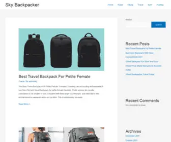 SKybackpacker.com(My WordPress Blog) Screenshot