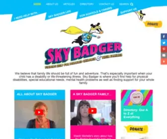 SKybadger.co.uk(Finding help for disabled children and their families) Screenshot