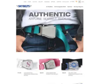 SKybelts.com(The Original Airplane Seatbelt Belts) Screenshot