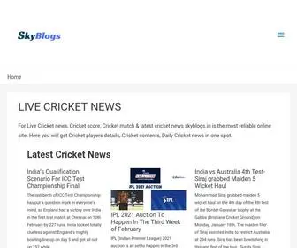 SKYblogs.in(Live Cricket News) Screenshot