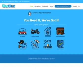 SKYblueinsurance.com(SkyBlue Insurance in all 50 States) Screenshot