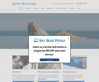 SKYbluepools.net(Swimming Pool Contractors) Screenshot