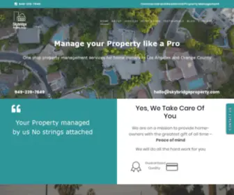 SKYbridgeproperty.com(Property Management Services in Los Angeles) Screenshot
