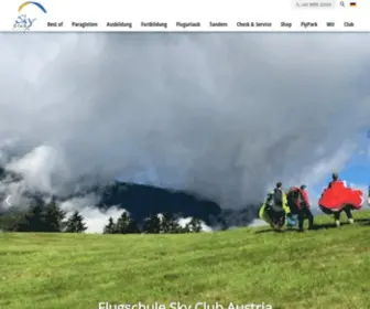 SKYclub-Austria.at(Sky Club Austria bietet Paragleiten) Screenshot